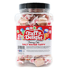 Taffy Delight Cherry Cola Salt Water Taffy 16oz Jar